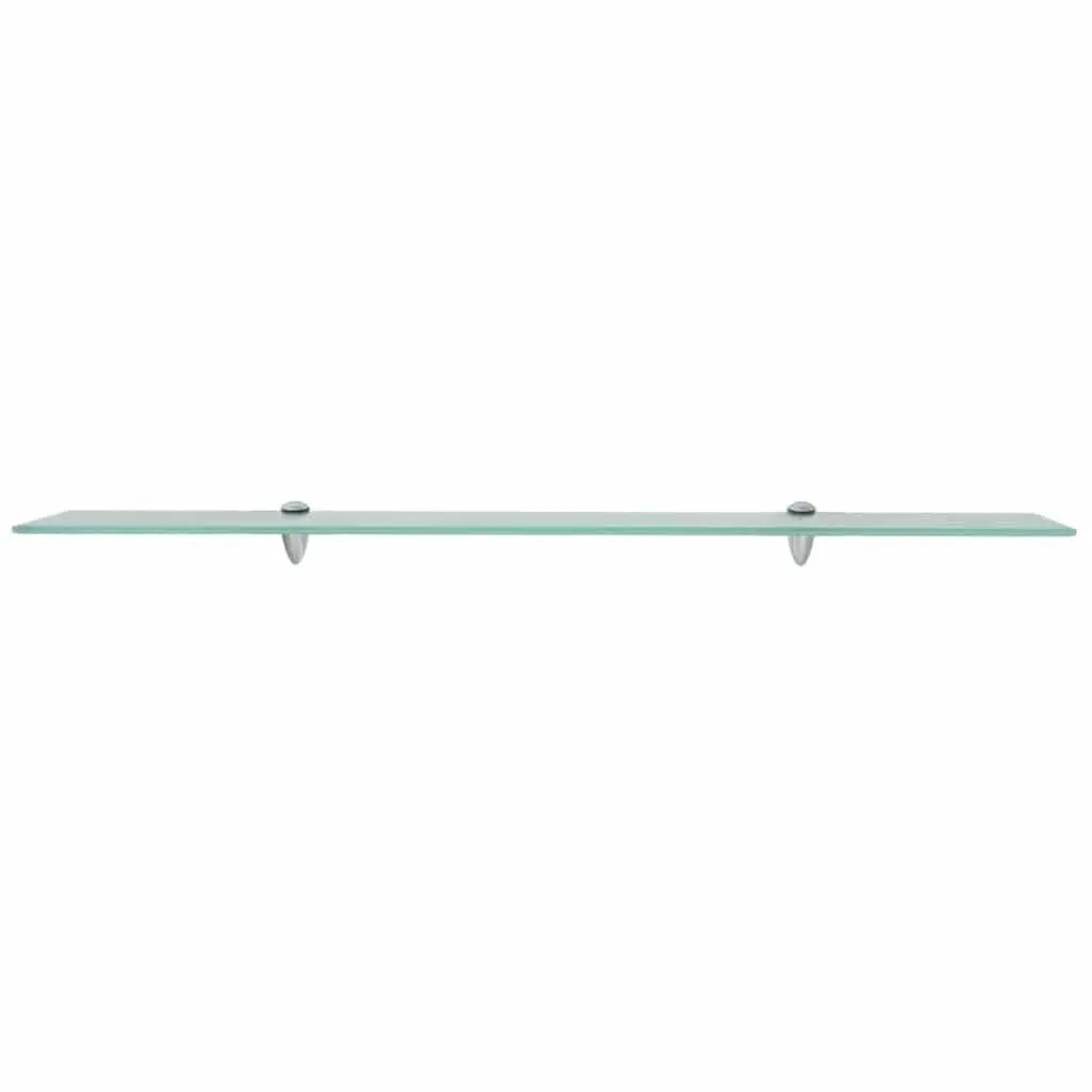 Floating Wall Shelves 2 pcs Display Ledge 100x10 cm Transparent Tempered Glass