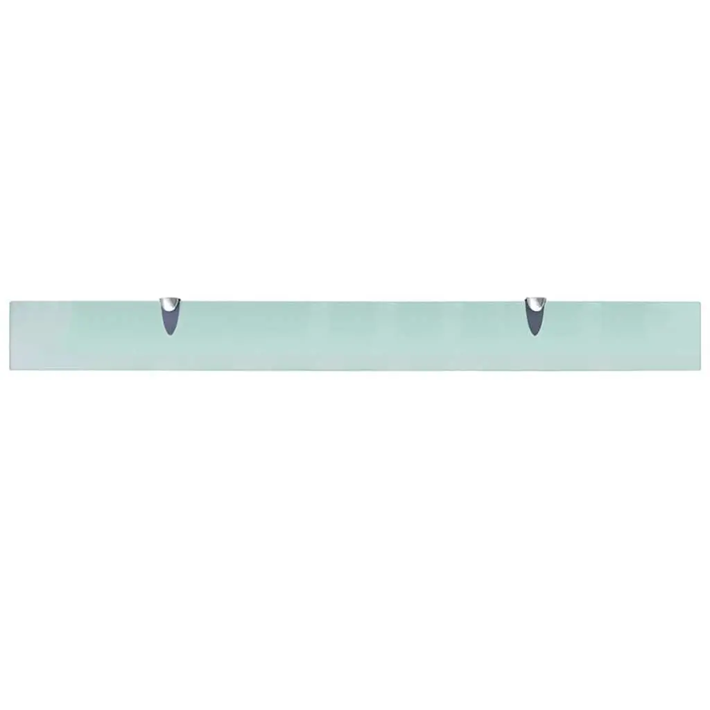 Floating Wall Shelves 2 pcs Display Ledge 100x10 cm Transparent Tempered Glass