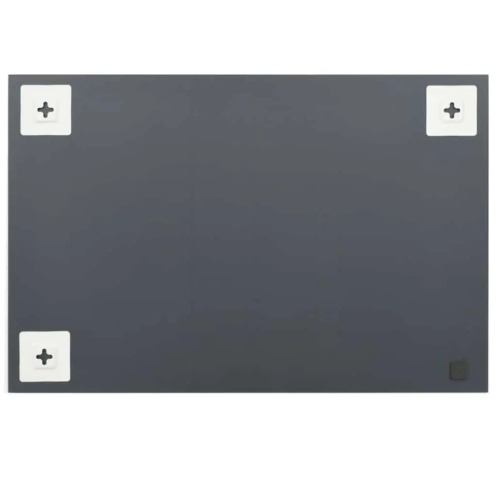 Rectangular Wall Mirror 60x40 cm Silver Decor for Home Bedroom Living Room 2 Piece