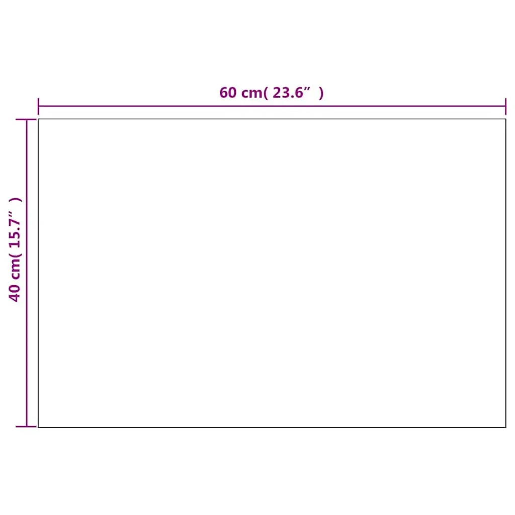 Rectangular Wall Mirror 60x40 cm Silver Decor for Home Bedroom Living Room 2 Piece