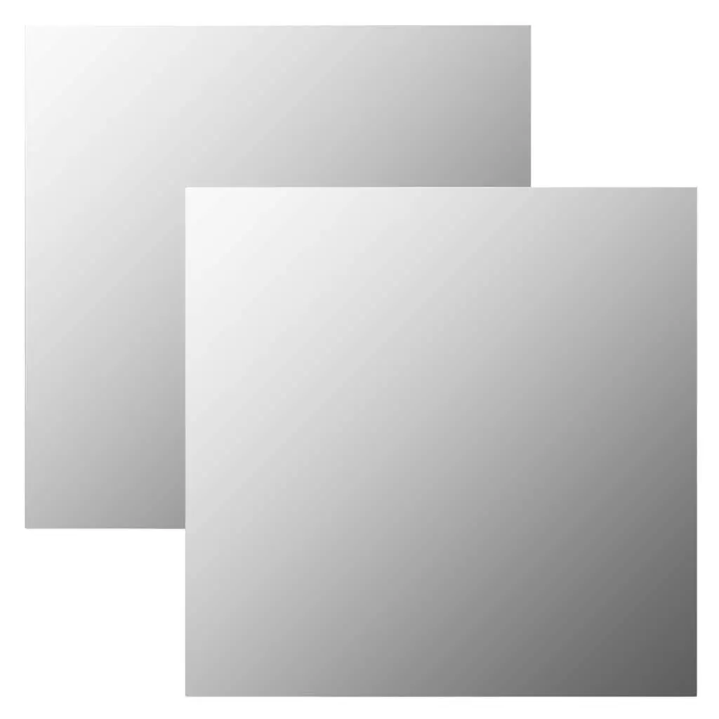 Square Wall Mirror 60x60 cm Silver Reflective Home Decor