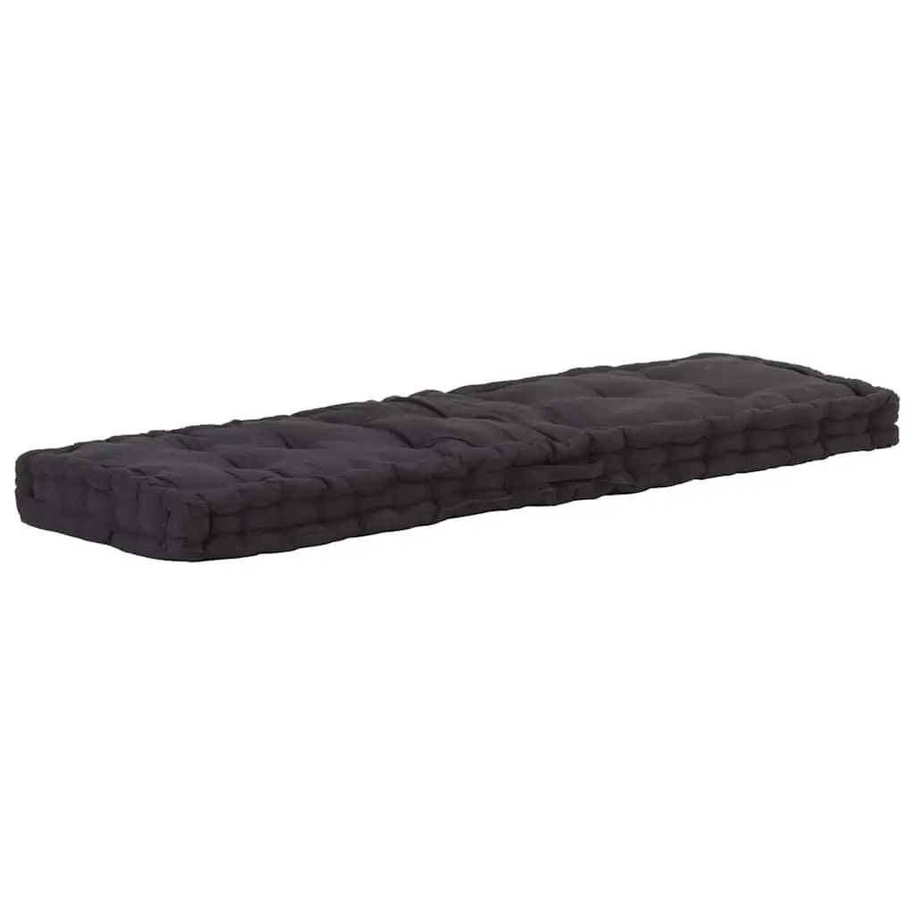 Pallet Floor Cushions Outdoor Padding 2 Piece Black Cotton