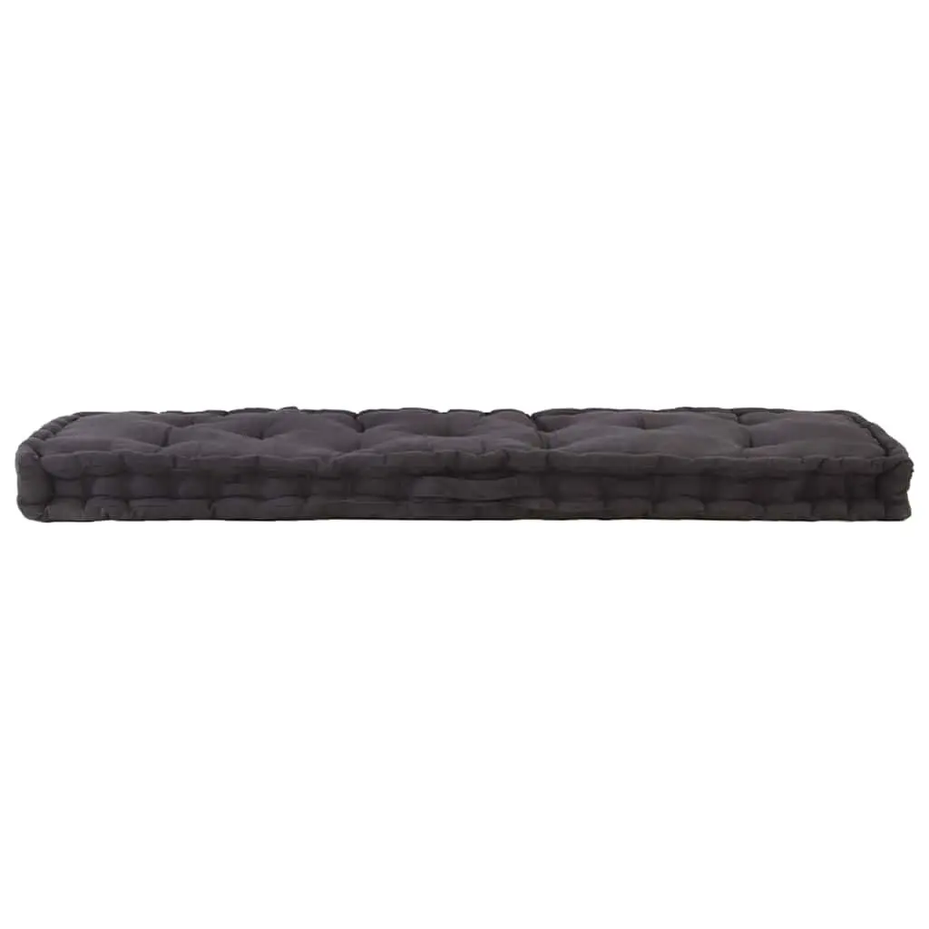 Pallet Floor Cushions Outdoor Padding 2 Piece Black Cotton