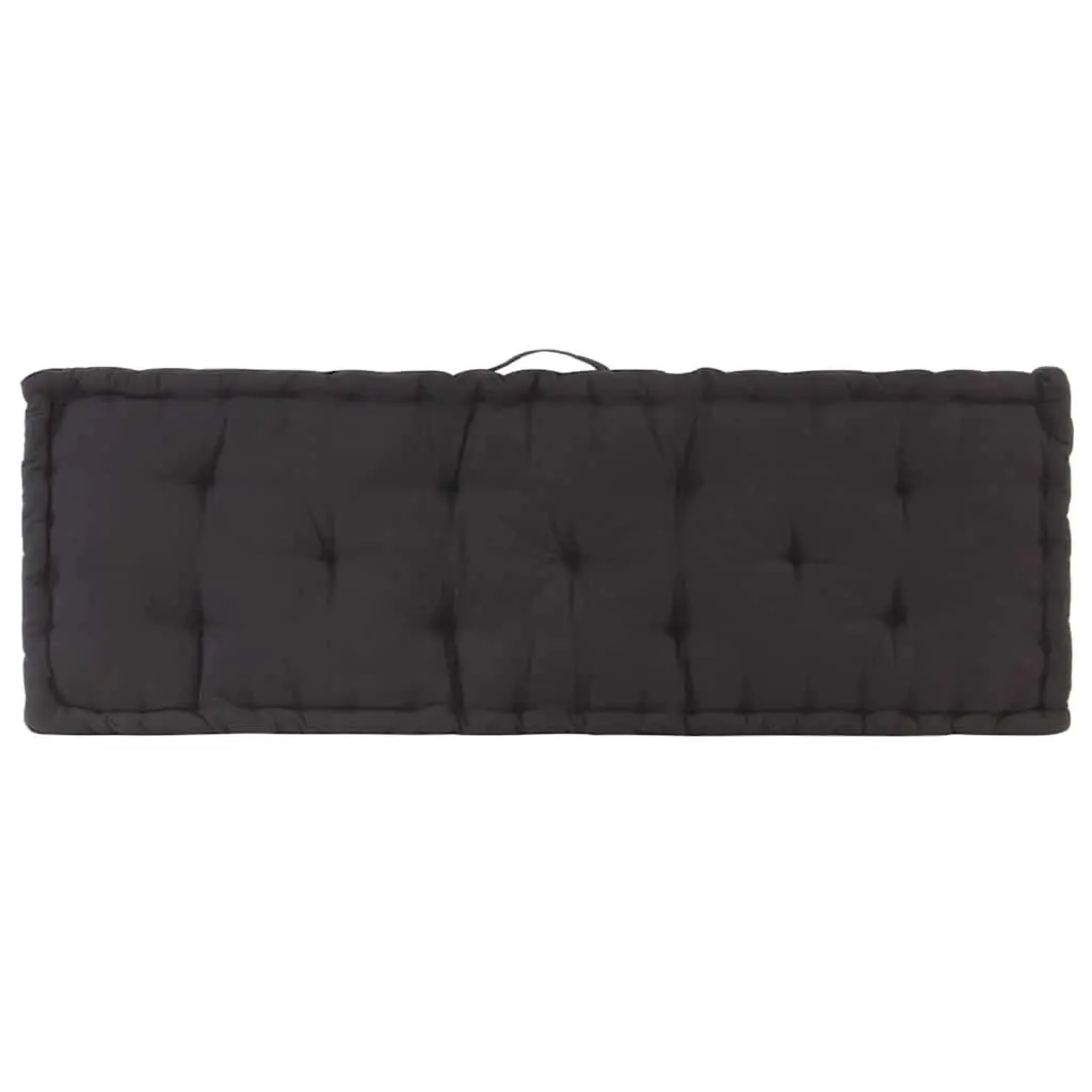 Pallet Floor Cushions Outdoor Padding 2 Piece Black Cotton