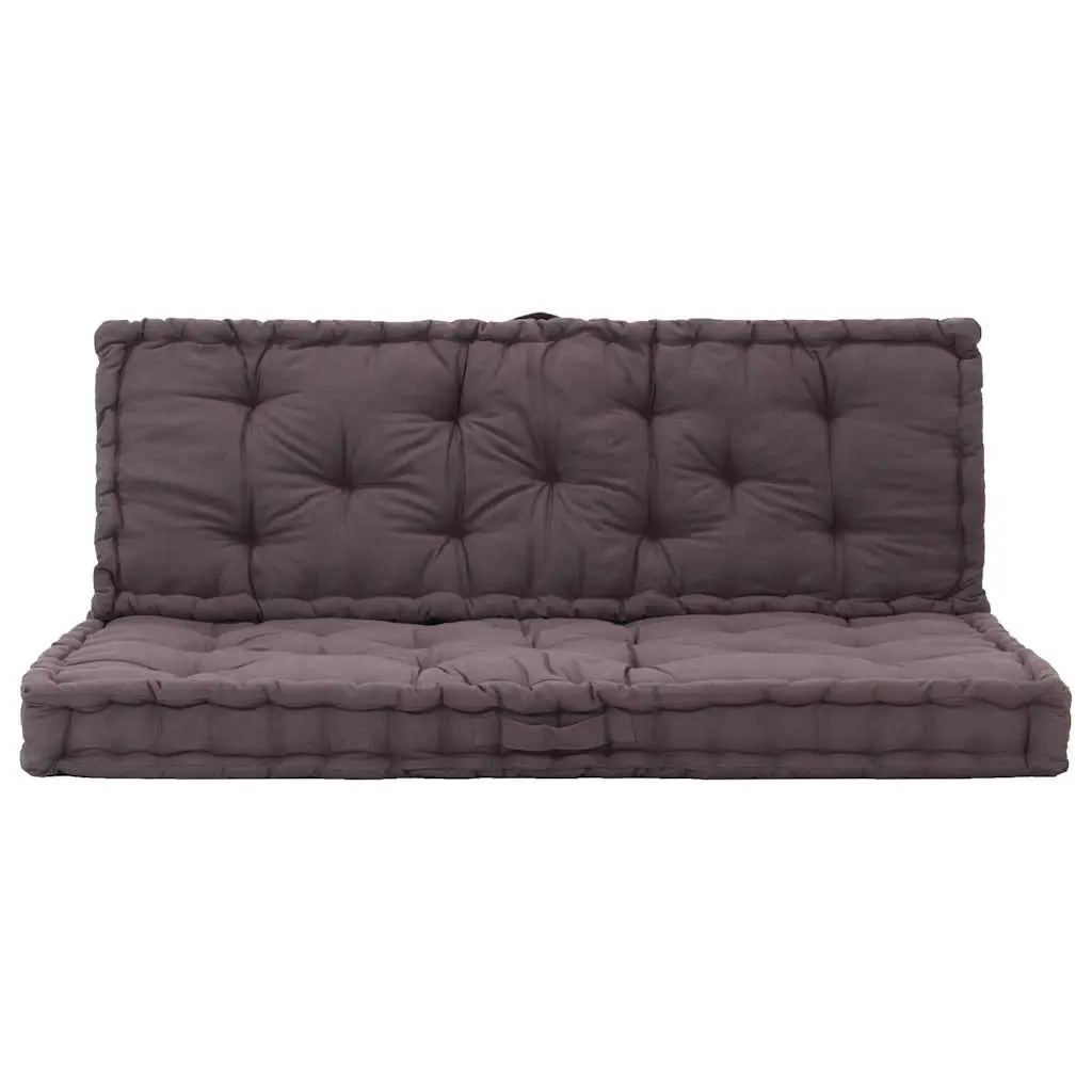 Pallet Floor Cushions Comfort 2 Piece Cotton Anthracite