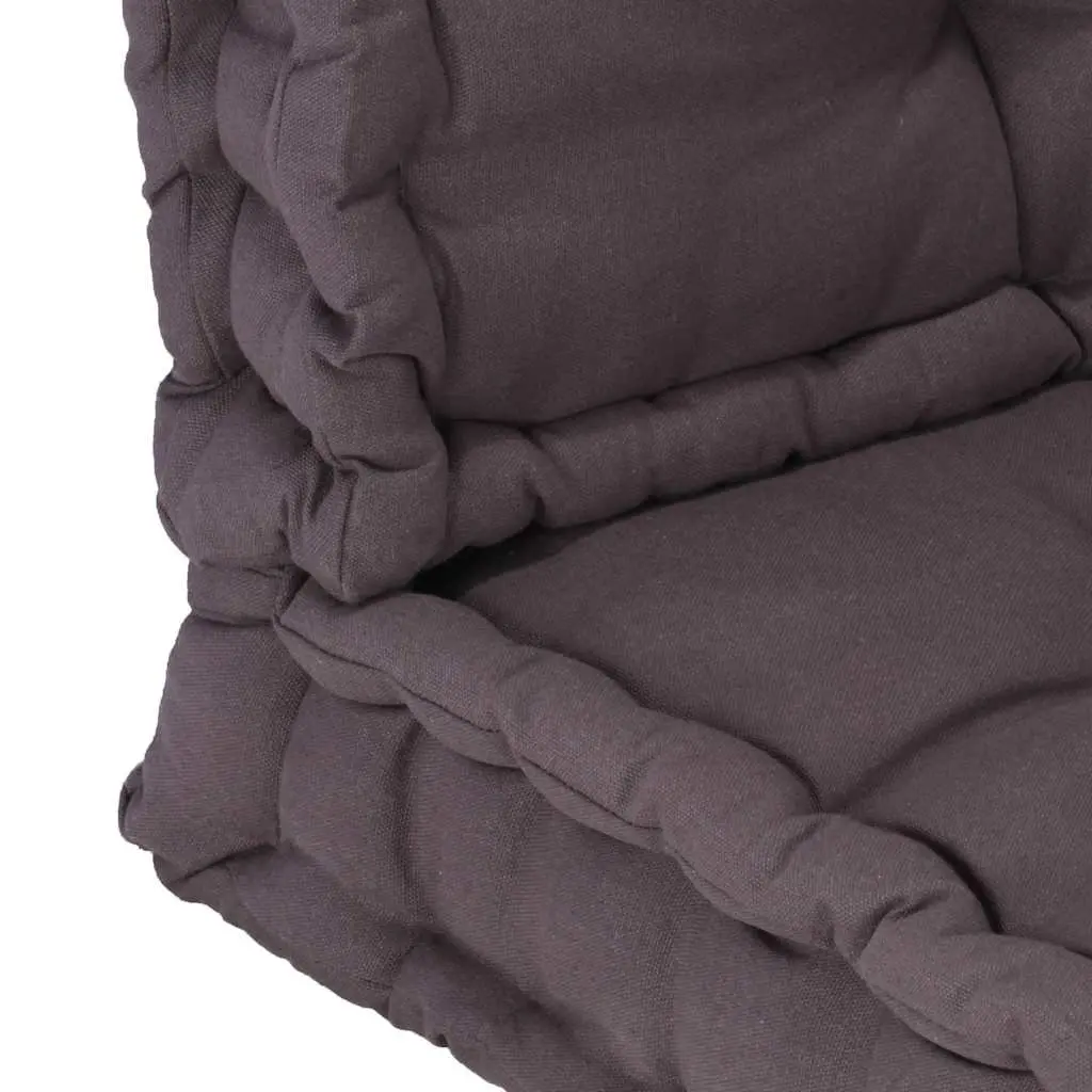 Pallet Floor Cushions Comfort 2 Piece Cotton Anthracite