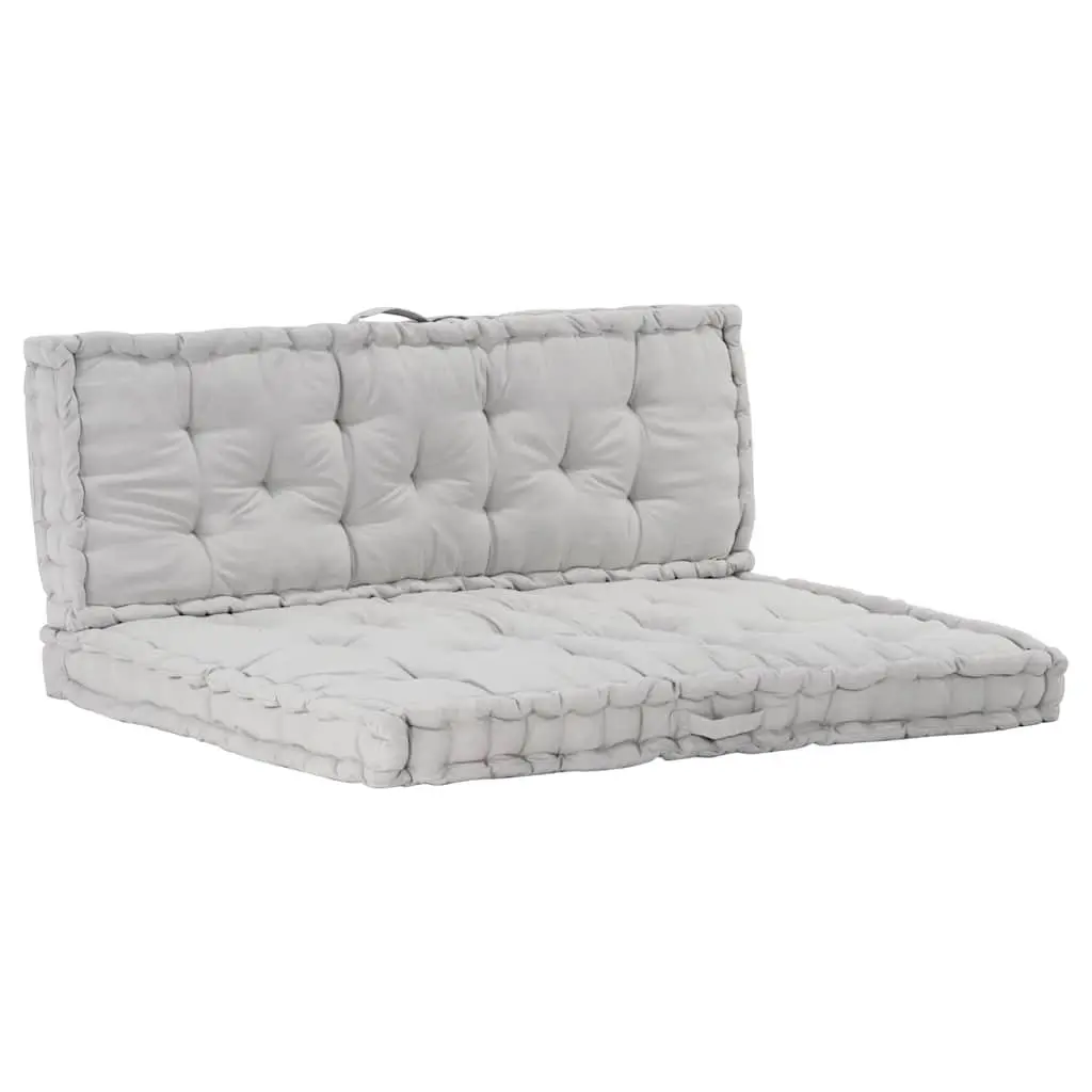 Pallet Floor Cushions Outdoor Seating 2 Piece Cotton Grey