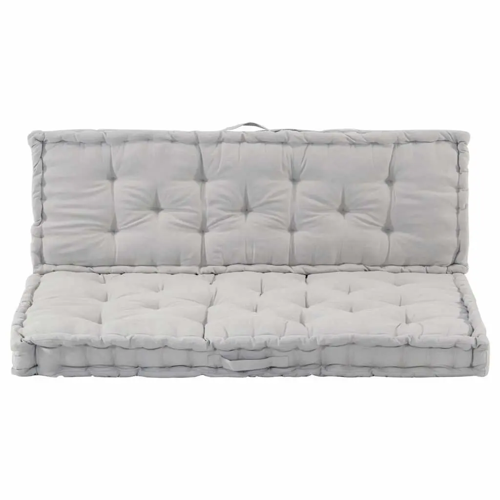Pallet Floor Cushions Outdoor Seating 2 Piece Cotton Grey