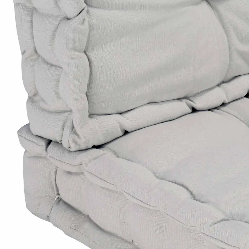 Pallet Floor Cushions Outdoor Seating 2 Piece Cotton Grey