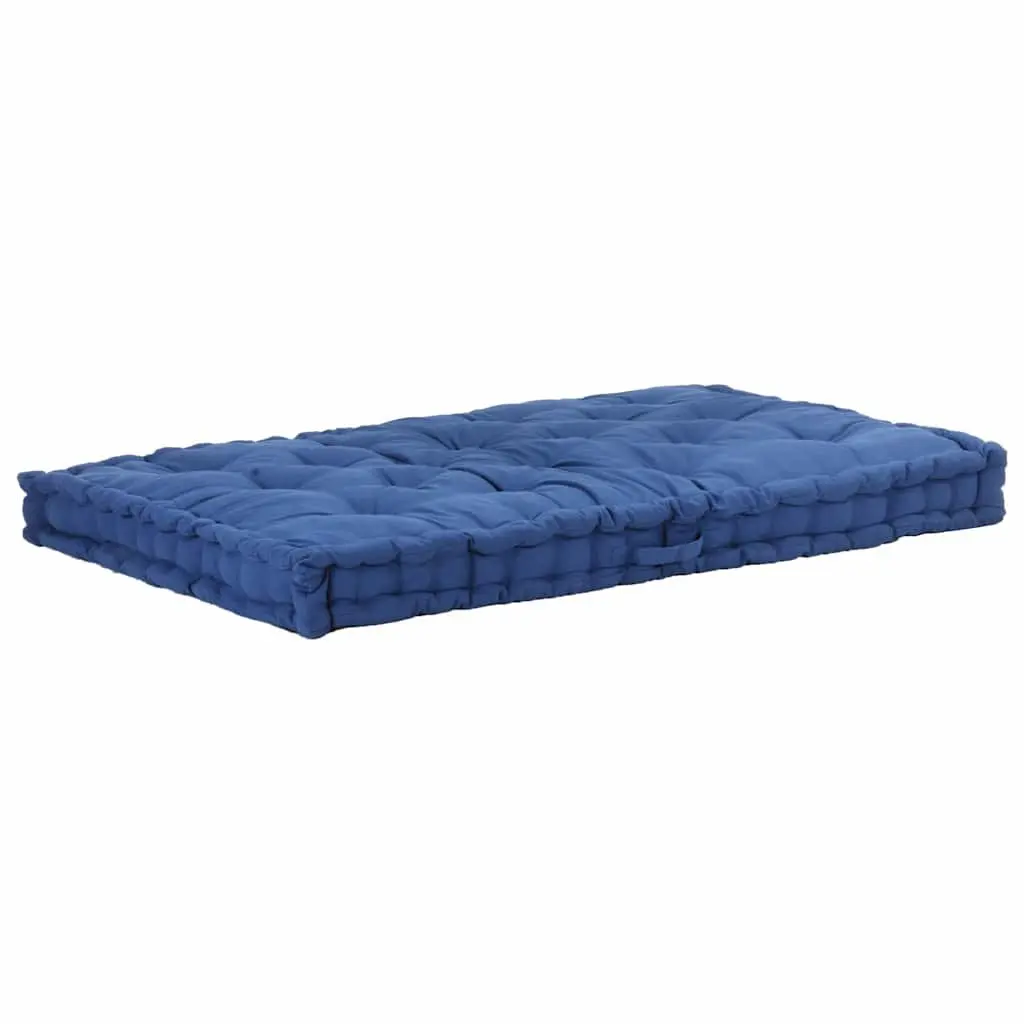 Pallet Floor Cushions Cotton Comfort 2 Piece Blue Seat Pad Garden Sofa Bench