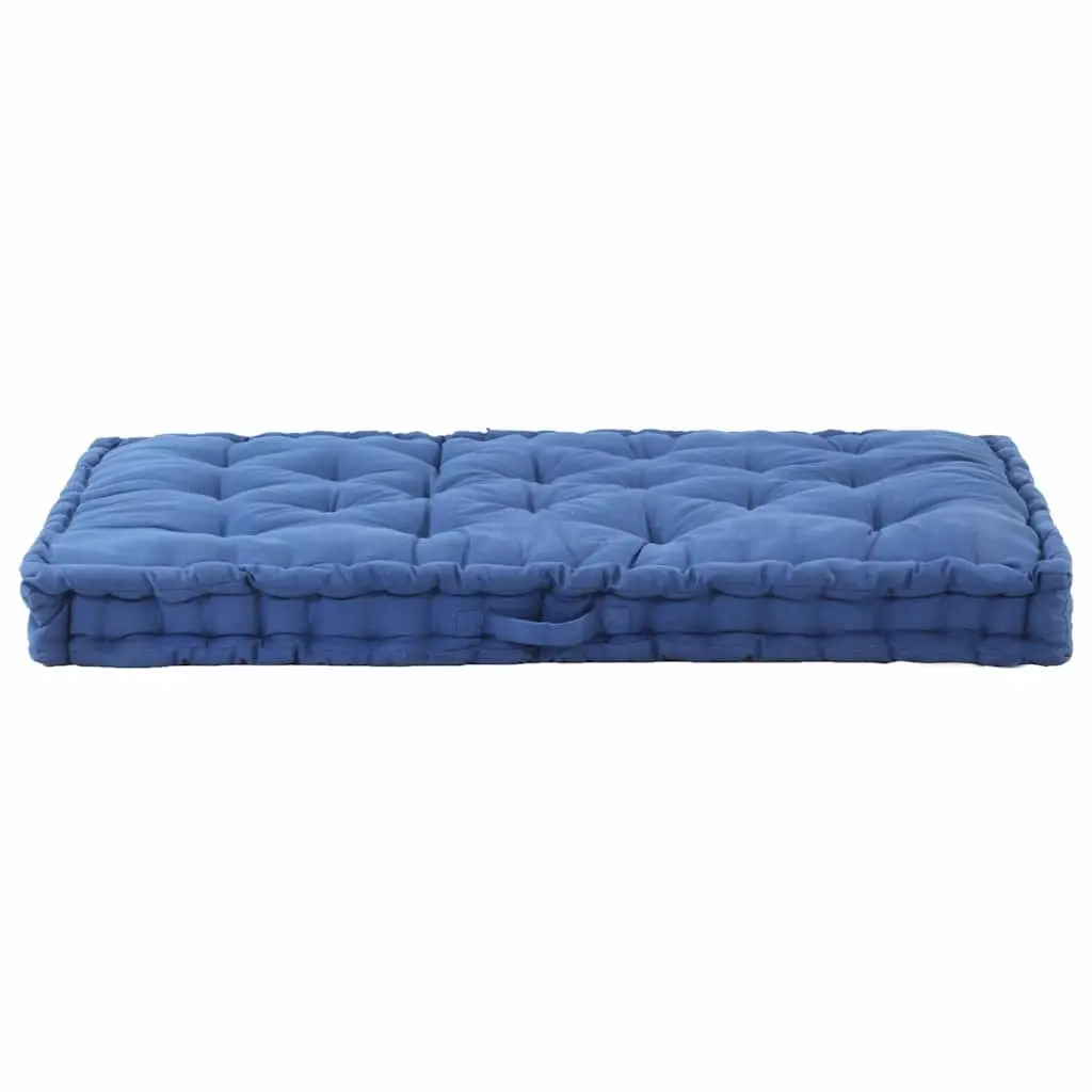 Pallet Floor Cushions Cotton Comfort 2 Piece Blue Seat Pad Garden Sofa Bench