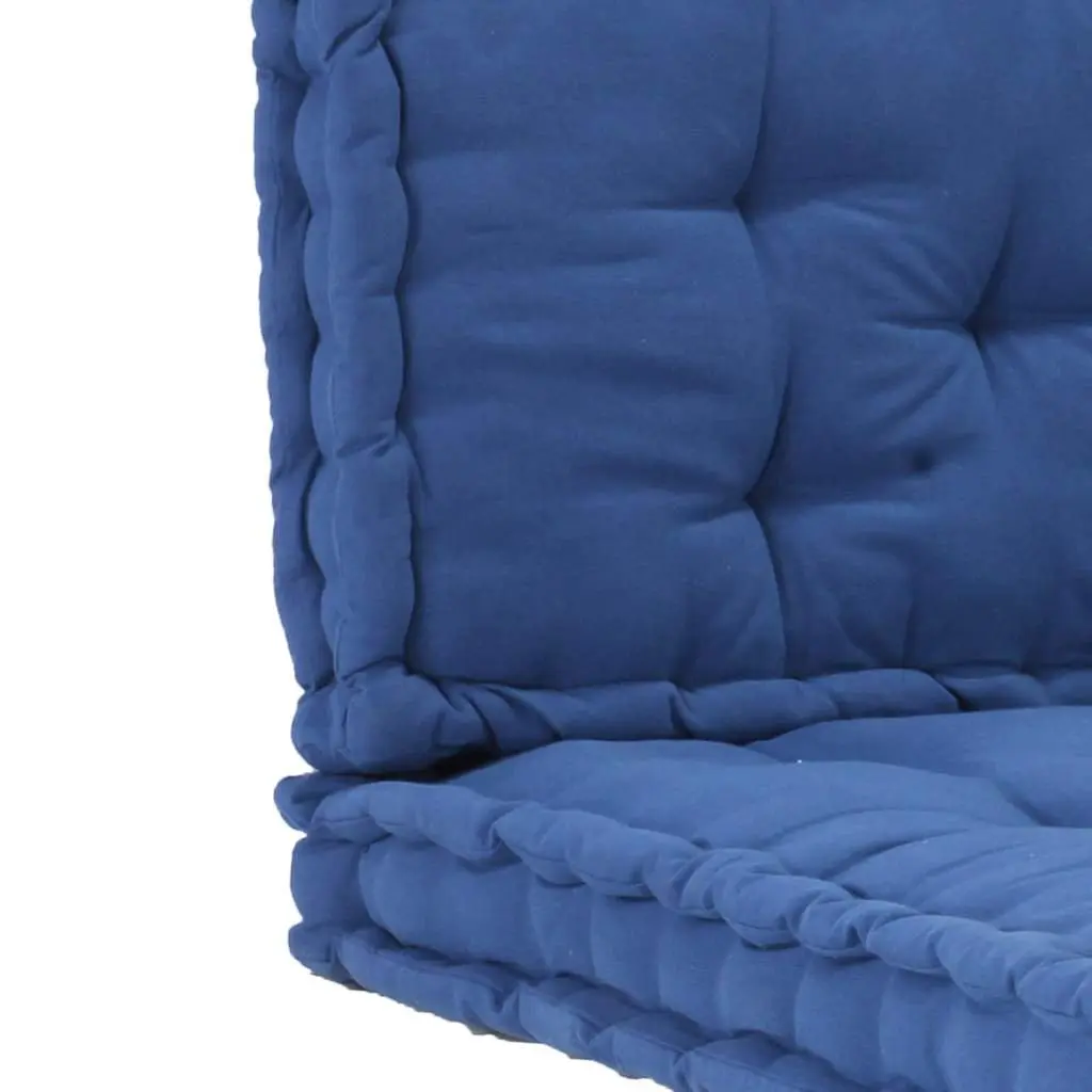 Pallet Floor Cushions Cotton Comfort 2 Piece Blue Seat Pad Garden Sofa Bench