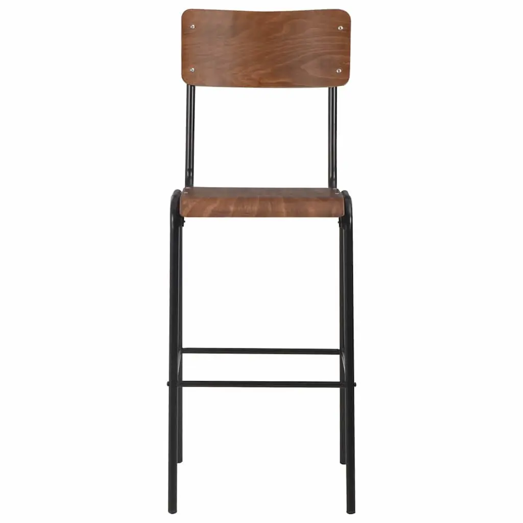 4-Piece Black Bar Stool Set for Dining Spaces