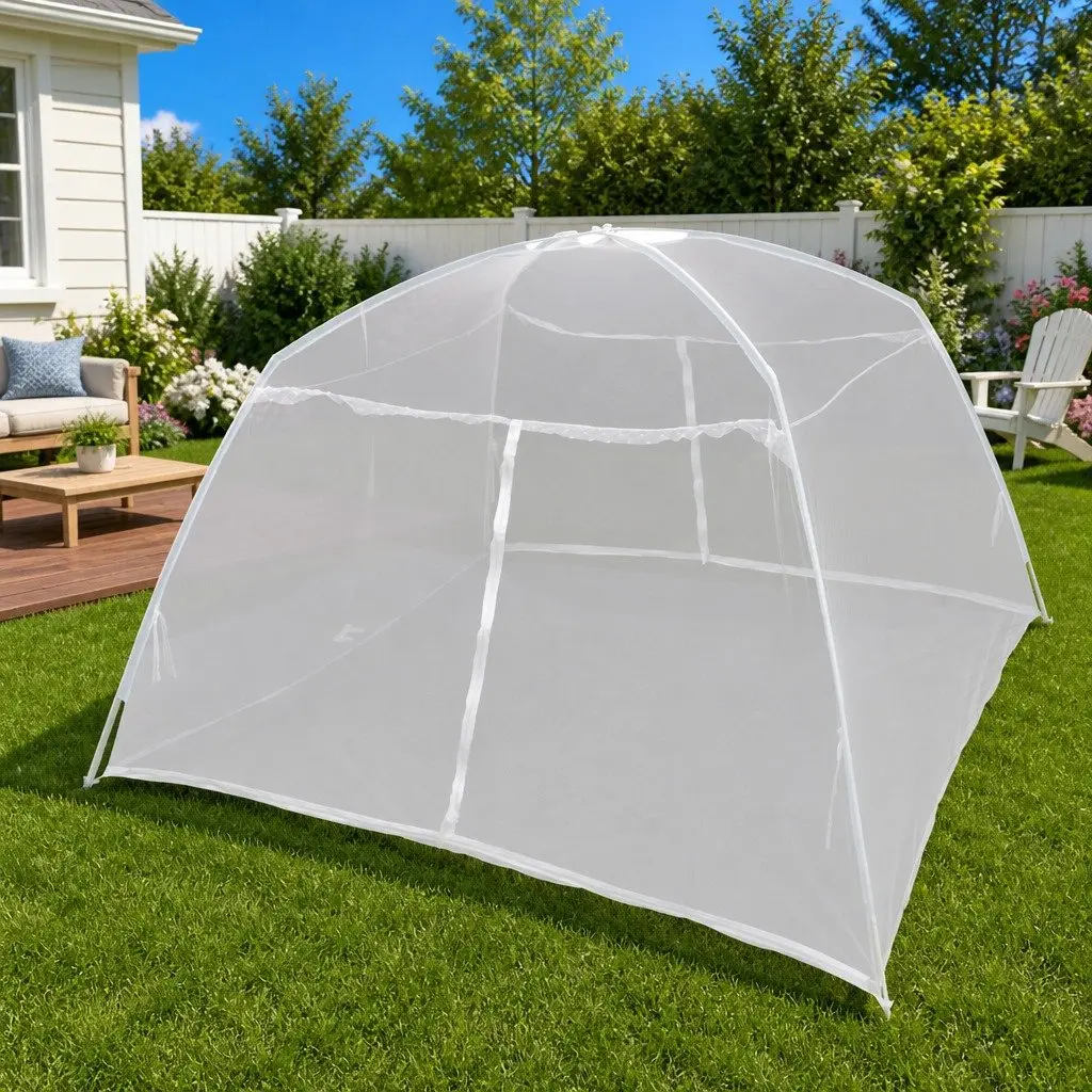 Camping Tent Mosquito Net 200x180x150 cm White Portable