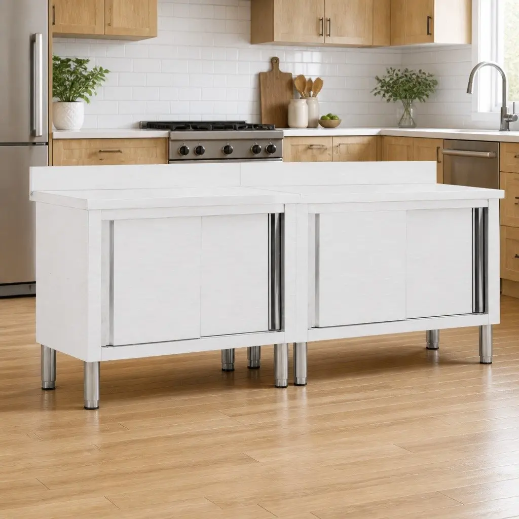 Stainless Steel Work Table with Ample Storage