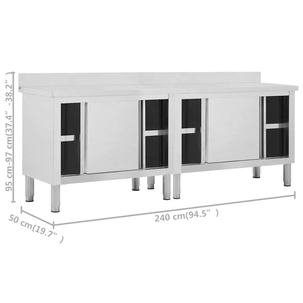 Stainless Steel Work Table with Ample Storage