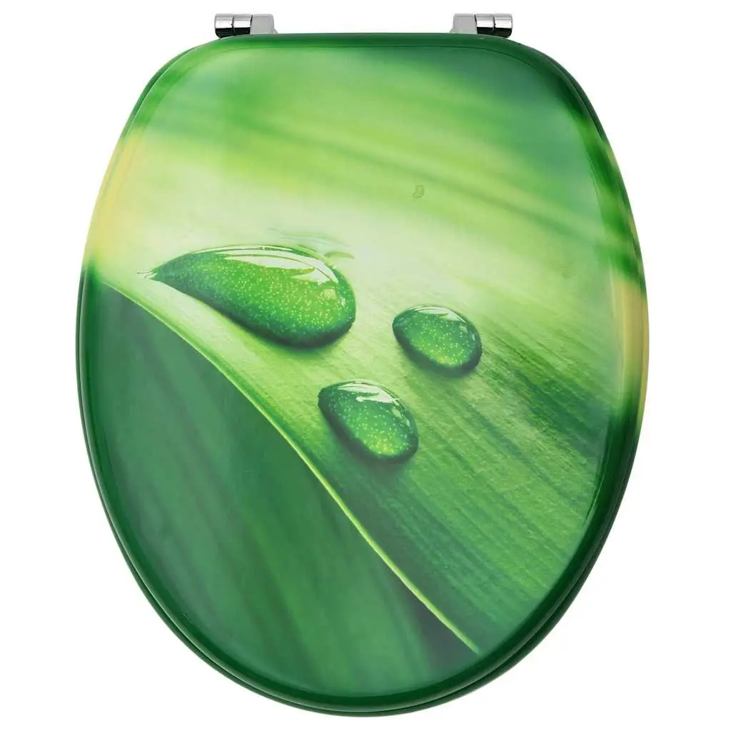 Toilet Seats with Lid 2 Pack Water Drop Design Bathroom Fixture Accessories
