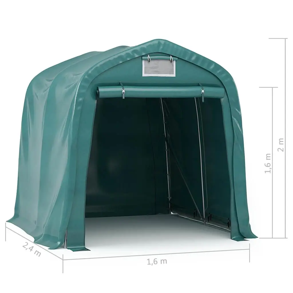 Garage Tent Storage Outdoor Canopy 1.6 x 2.4m Green Vehicle Shelter