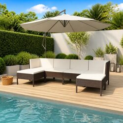 Affordable 6-Piece Garden Lounge Set with Comfort
