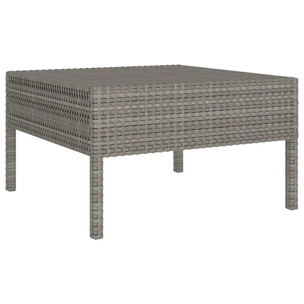 Garden Lounge Set 6 Piece Outdoor Furniture Modular Grey with Cushions