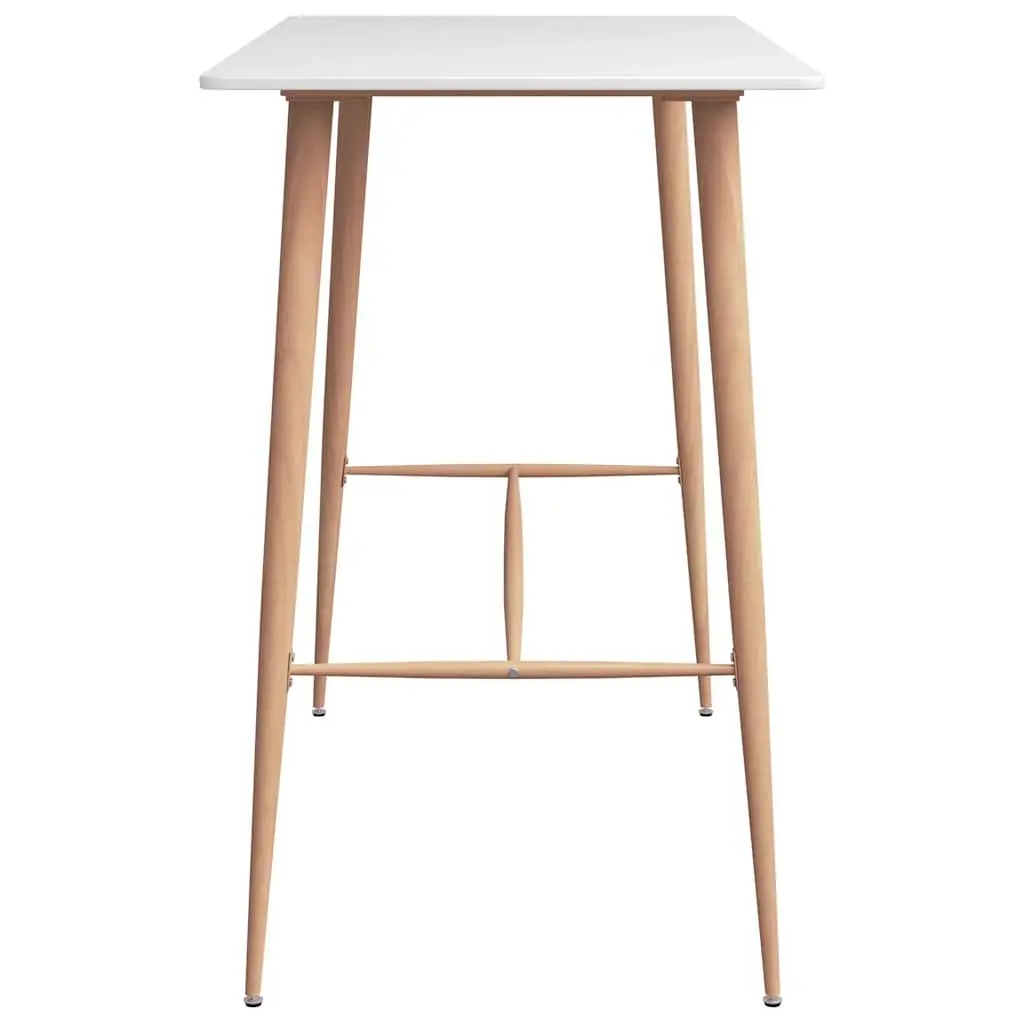 5 Piece Bar Set Kitchen Counter Table with 4 Bar Stools White and Black