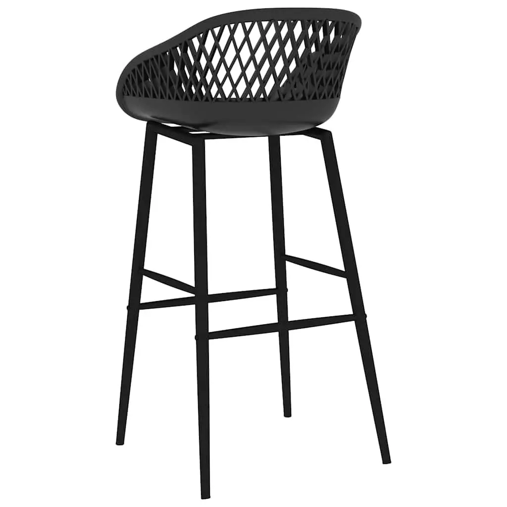 Bar Set 5 Piece Black Counter Table Stools Kitchen Dining Furniture Indoor