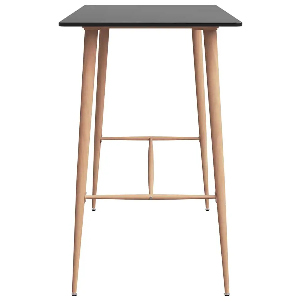 Bar Set 5 Piece Black Counter Table Stools Kitchen Dining Furniture Indoor