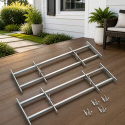 Security Window Grilles Adjustable 700-1050mm Galvanised Steel 2 Pack