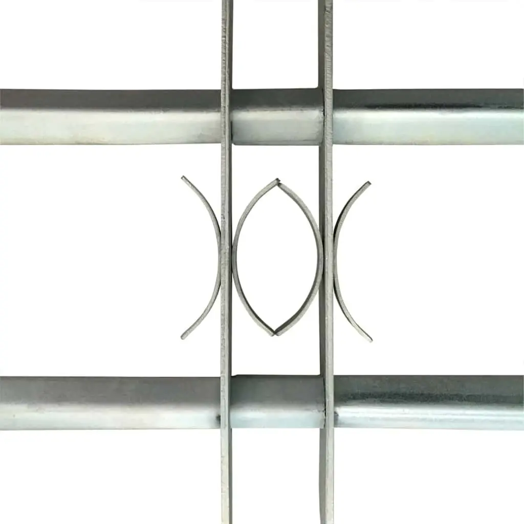 Security Window Grilles Adjustable 700-1050mm Galvanised Steel Silver 2 Pack
