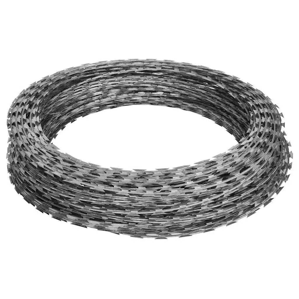 Razor Wire Helical Coil Rolls Security Galvanised Steel 2 Pieces Silver