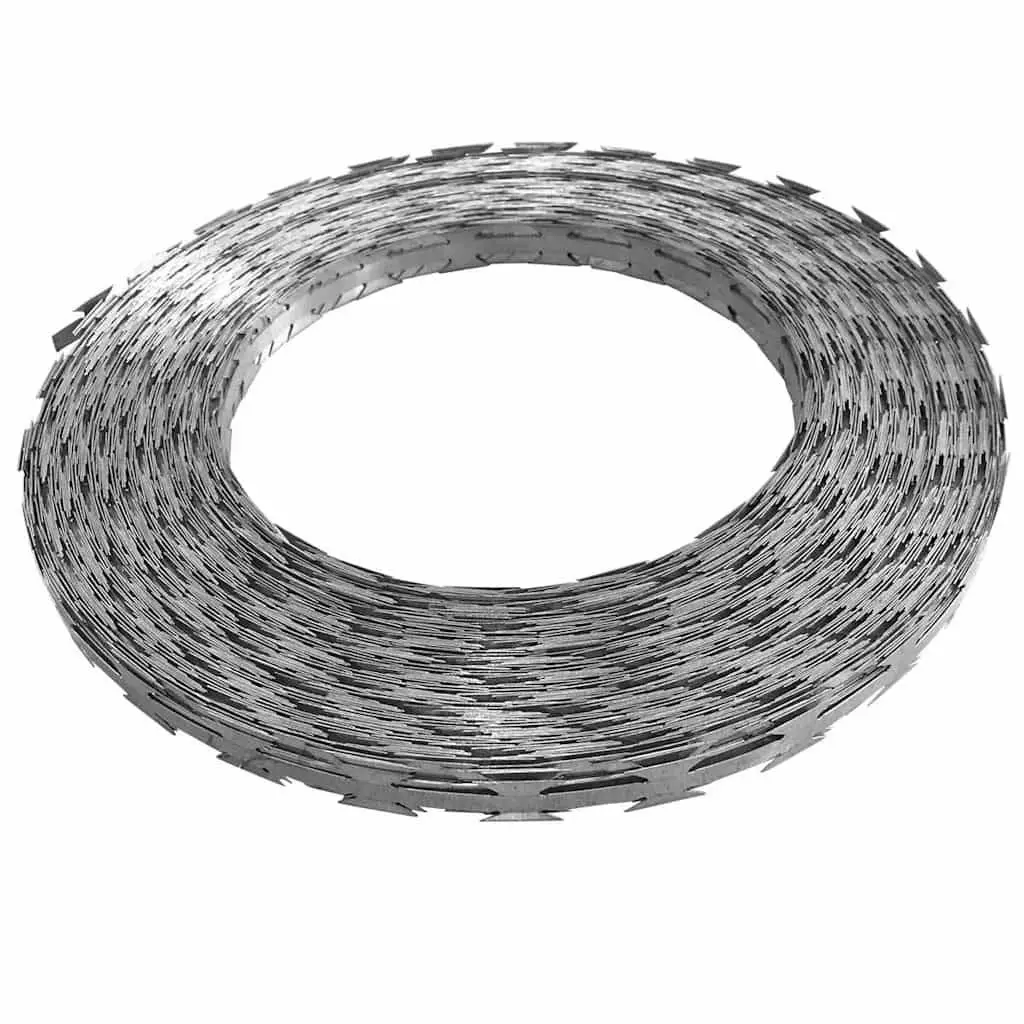 Razor Wire Barbed Garden Fence Security 100m Silver 2 Pieces