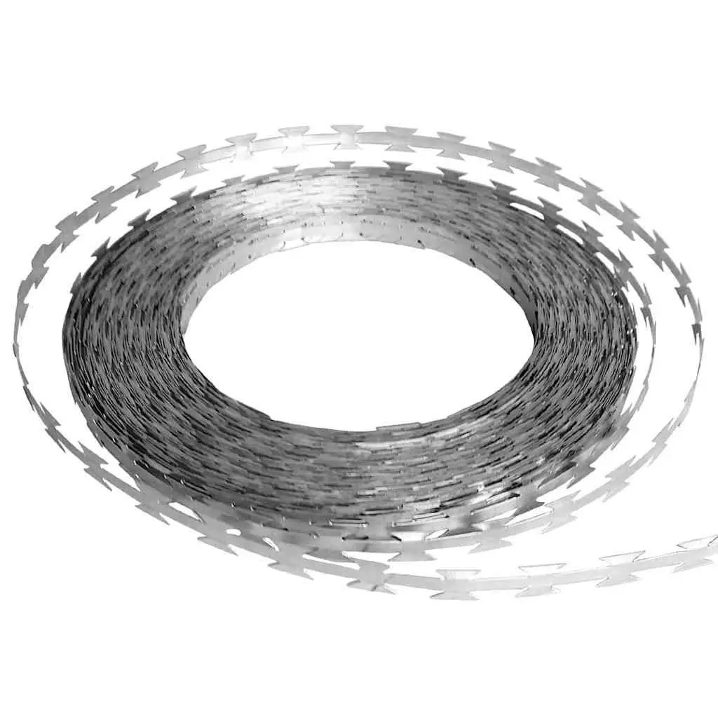 Razor Wire Barbed Garden Fence Security 100m Silver 2 Pieces