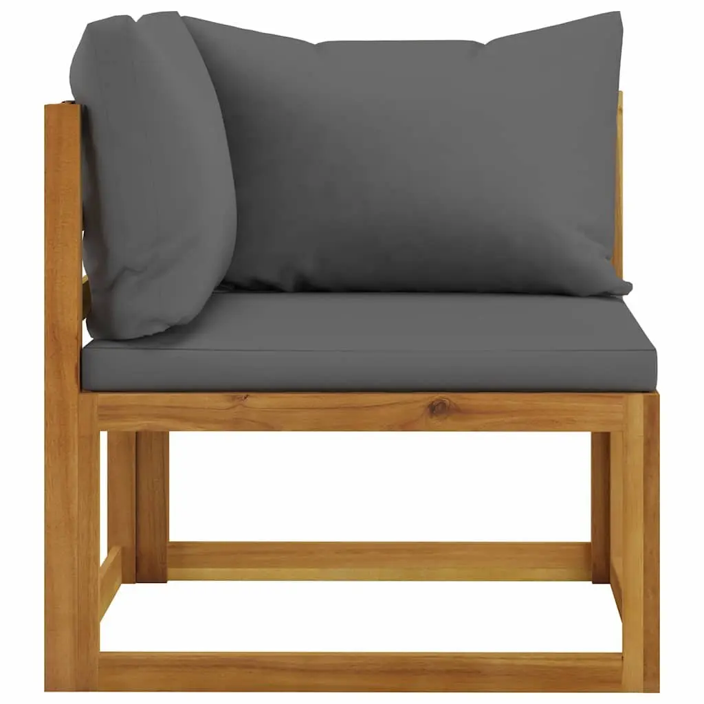 Garden Lounge Set Outdoor Furniture 4 Piece with Cushions Coffee Table Grey