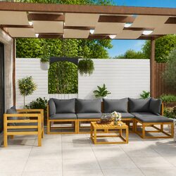 Comfortable 7 Piece Outdoor Lounge Set with Coffee Table