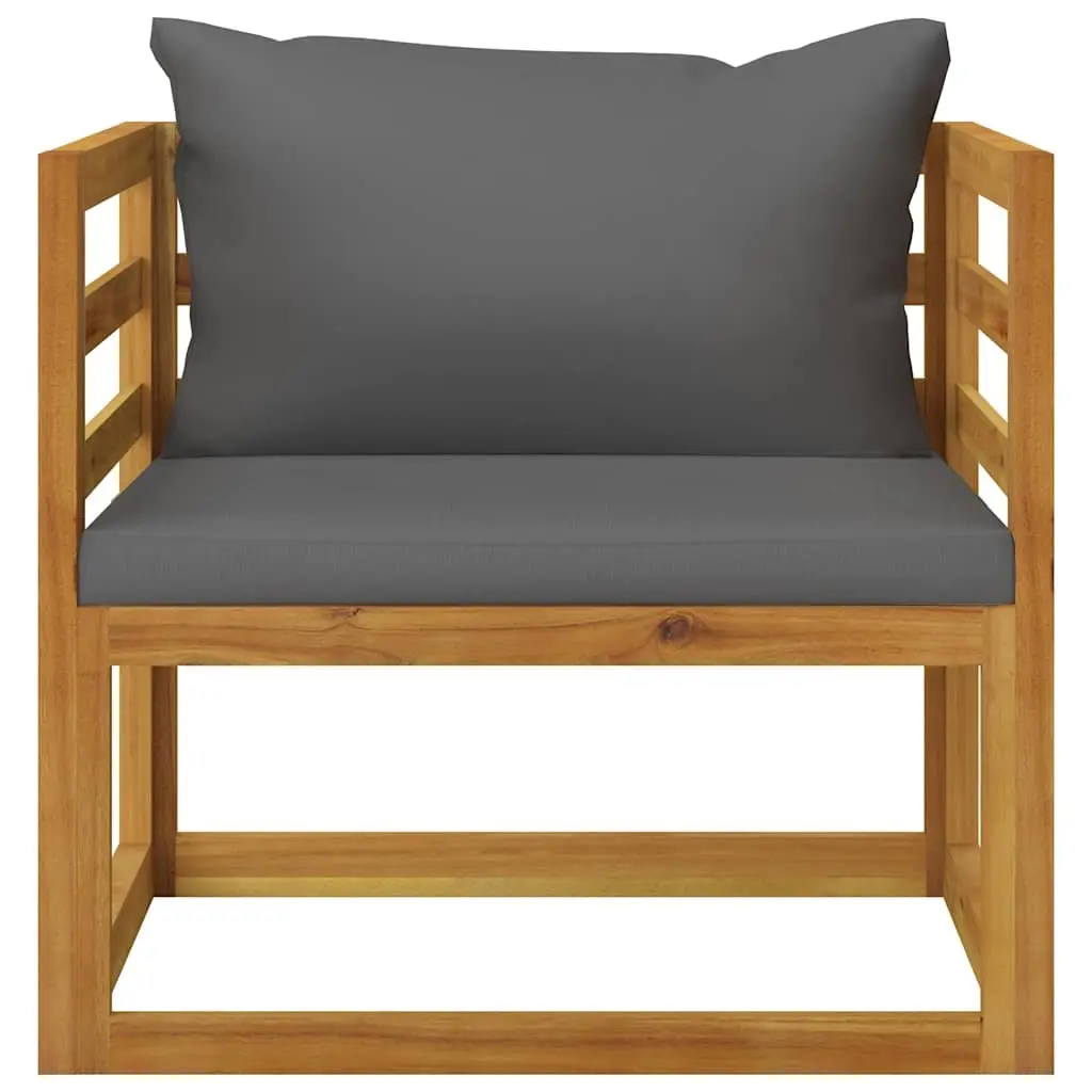 5 Piece Garden Lounge Set Outdoor Furniture Cushions Coffee Table Grey