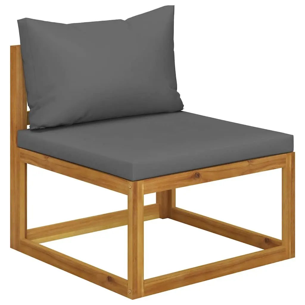 Garden Lounge Set Outdoor Patio Furniture 6 Piece Grey Acacia