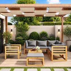 Comfortable 8 Piece Lounge Set for Your Garden