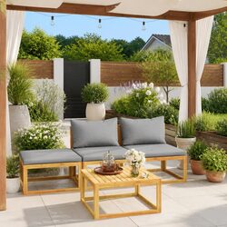 Comfortable and Durable 4 Piece Garden Lounge Set