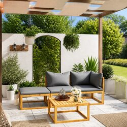 Comfort and Value in 4 Piece Garden Lounge Set