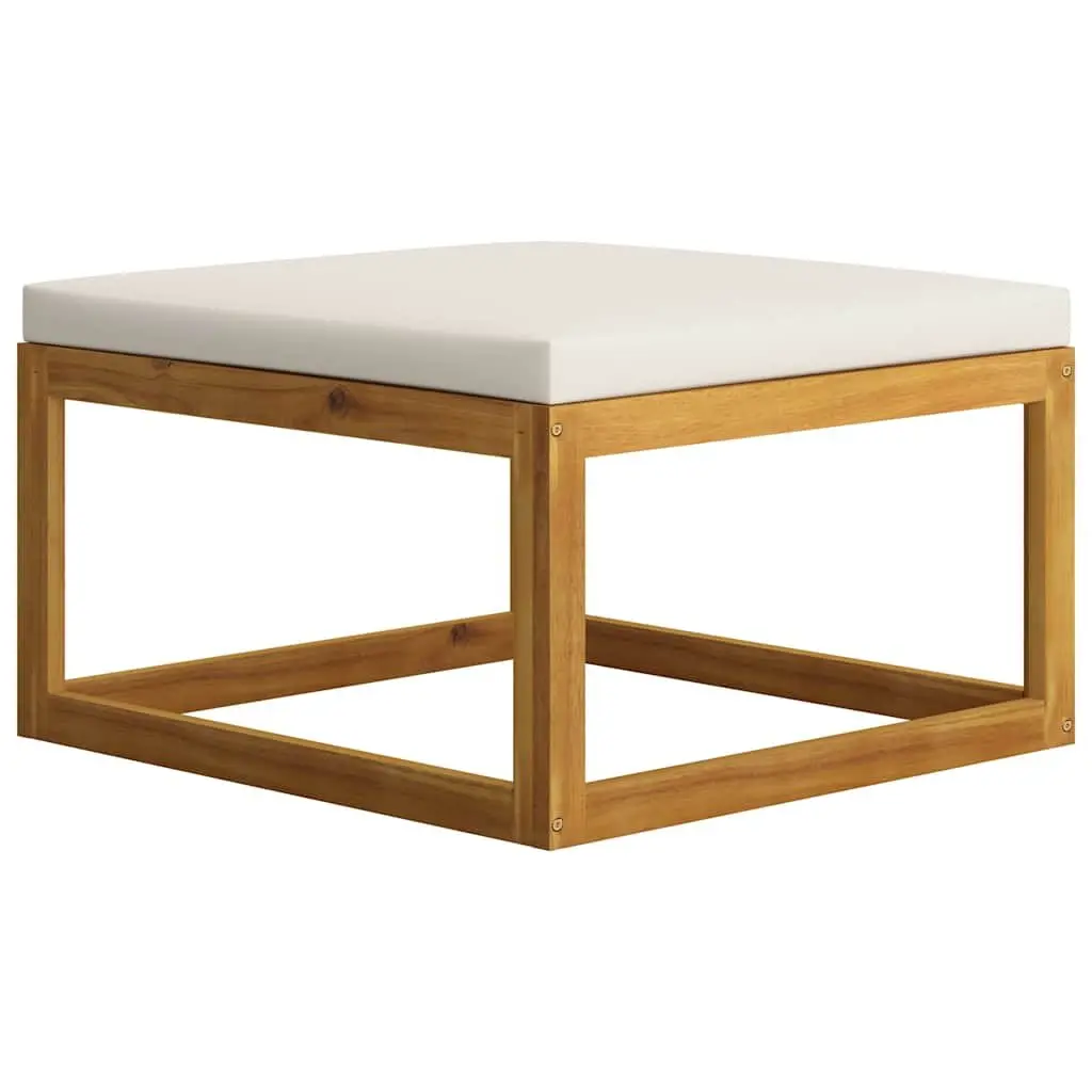 5 Piece Outdoor Lounge Set with Cushions Coffee Table Cream