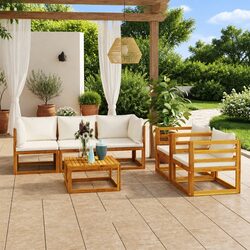 Value-Driven 6-Piece Acacia Garden Lounge Set