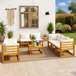 Quality 9-Piece Outdoor Lounge Set for Lasting Comfort