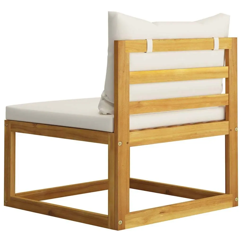 Garden Lounge Set 9 Piece Outdoor Furniture Sofa Cream with Cushions Coffee Table