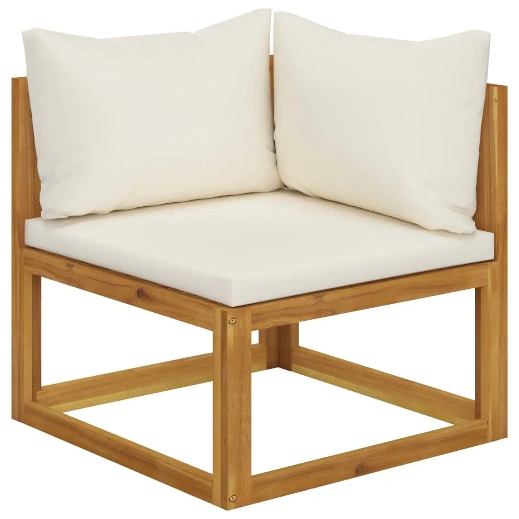 Outdoor Lounge Set 11 Piece Garden Sofa with Removable Cushions Coffee Table Cream