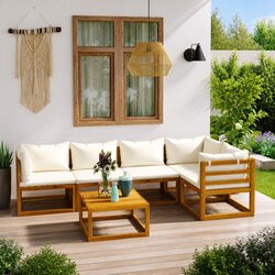 Comfortable 6 Piece Garden Lounge Set with Quality Design