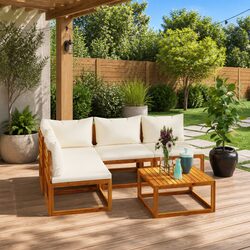Value-Driven 5 Piece Garden Lounge Set with Cushions