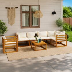 Practical 7 Piece Garden Lounge Set with Comfort Focus