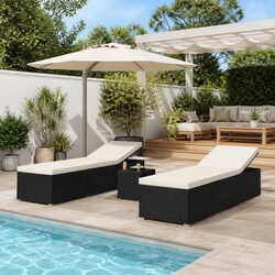 Comfort and Style in a 3-Piece Sun Lounger Set