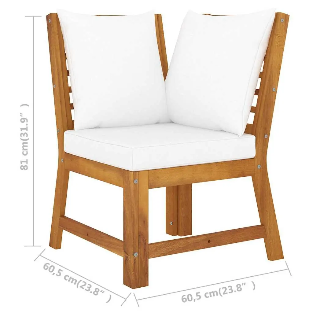 4 Piece Garden Lounge Set Outdoor Furniture Sofa Coffee Table Cream