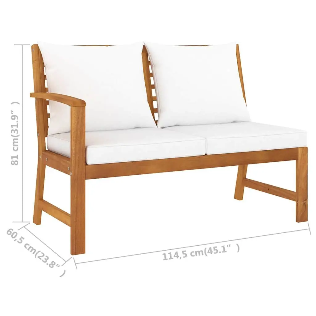 4 Piece Garden Lounge Set Outdoor Furniture Sofa Coffee Table Cream